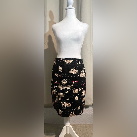WHBM Ruched Printed Skirt with Liner - Picture 1 of 5